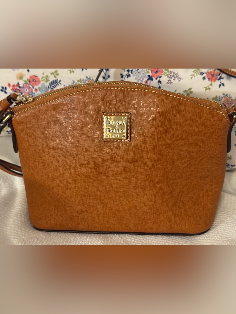Dooney & Bourke Cognac Saffiano Dome Crossbody *Make an offer